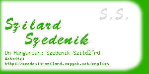 szilard szedenik business card